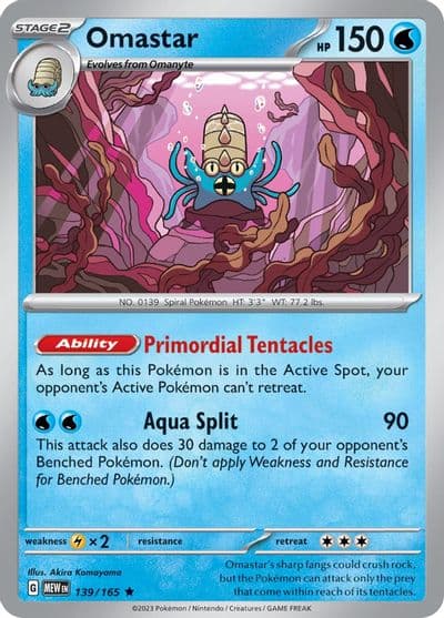 Omastar SV: Scarlet & Violet 151 Pokemon card