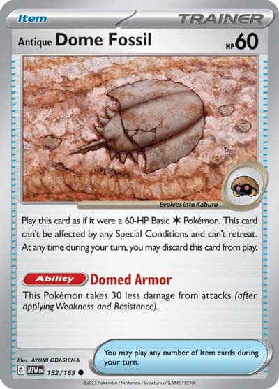 Antique Dome Fossil SV: Scarlet & Violet 151 Pokemon card