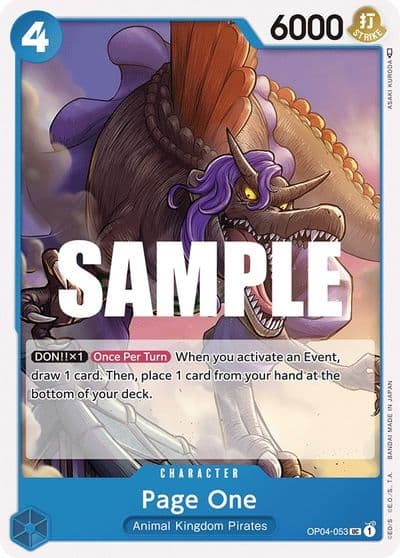 Page One Kingdoms of Intrigue One Piece card