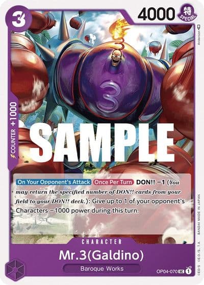 Mr3 Galdino Kingdoms of Intrigue One Piece card