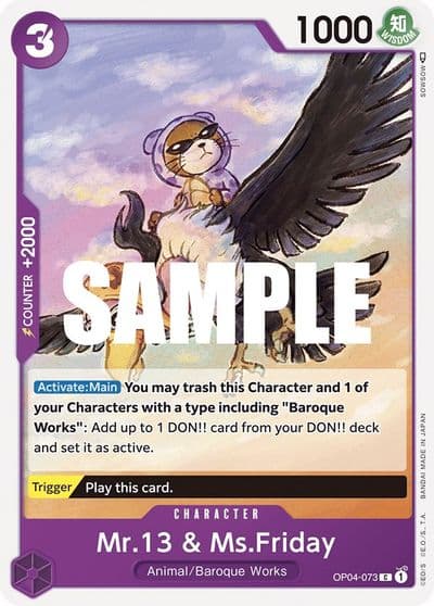 Mr13 and MsFriday Kingdoms of Intrigue One Piece card