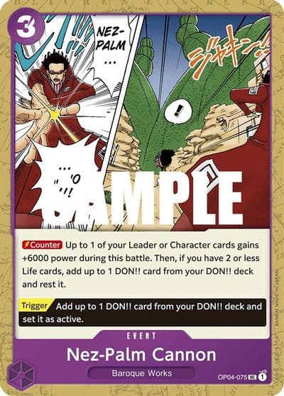 Nez Palm Cannon Kingdoms of Intrigue One Piece card