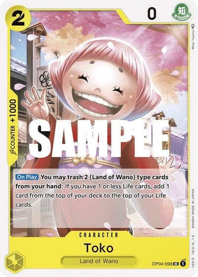 Toko Kingdoms of Intrigue One Piece card