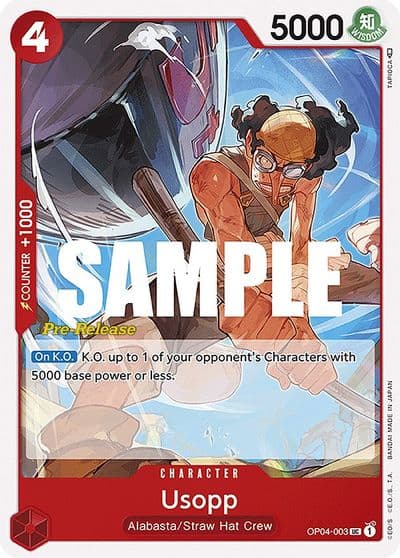 Usopp Kingdoms of Intrigue Pre-Release Cards One Piece card