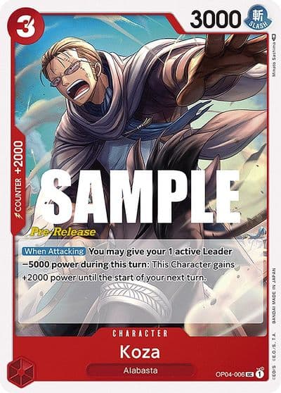 Koza Kingdoms of Intrigue Pre-Release Cards One Piece card