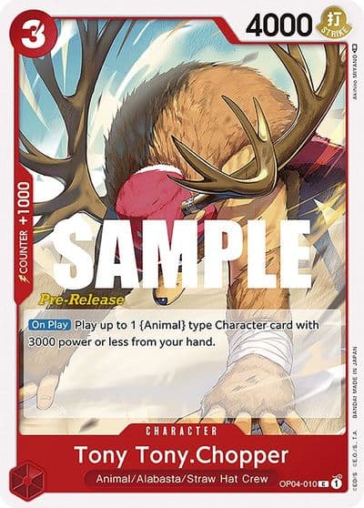 Tony TonyChopper Kingdoms of Intrigue Pre-Release Cards One Piece card