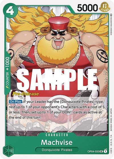 Machvise Kingdoms of Intrigue Pre-Release Cards One Piece card