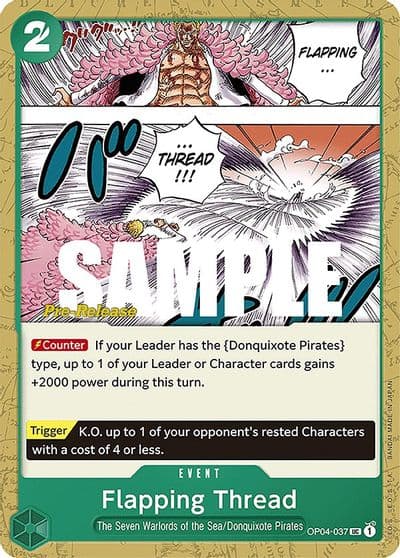 Flapping Thread Kingdoms of Intrigue Pre-Release Cards One Piece card