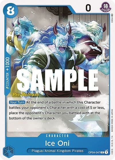 Ice Oni Kingdoms of Intrigue Pre-Release Cards One Piece card