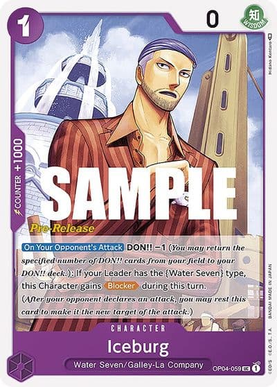 Iceburg Kingdoms of Intrigue Pre-Release Cards One Piece card
