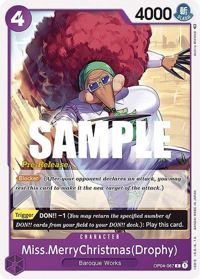 MissMerryChristmasDrophy Kingdoms of Intrigue Pre-Release Cards One Piece card
