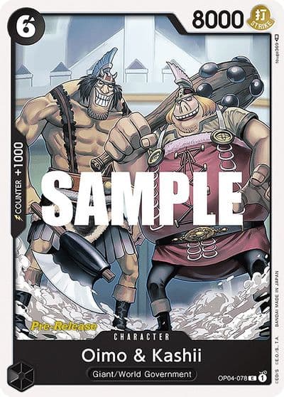 Oimo and Kashii Kingdoms of Intrigue Pre-Release Cards One Piece card