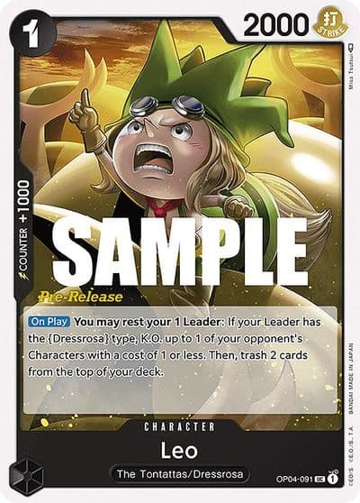 Leo Kingdoms of Intrigue Pre-Release Cards One Piece card