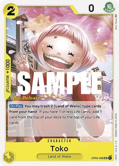 Toko Kingdoms of Intrigue Pre-Release Cards One Piece card