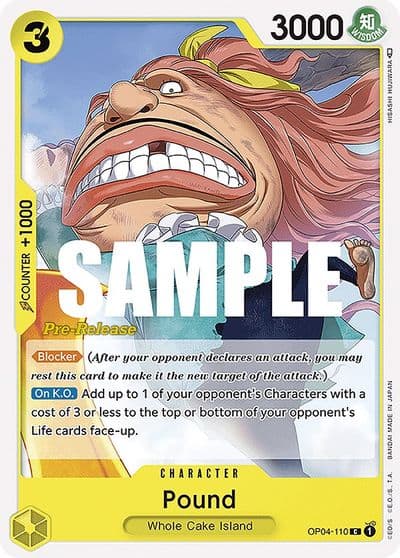 Pound Kingdoms of Intrigue Pre-Release Cards One Piece card