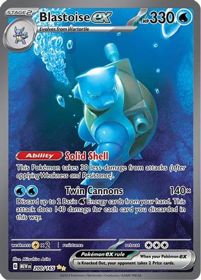 Blastoise ex SV: Scarlet & Violet 151 Pokemon card