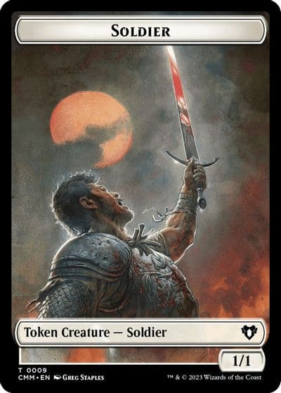 Soldier Kor Soldier Double sided Token Commander Masters Magic card