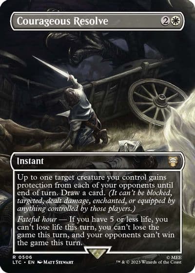 Courageous Resolve Borderless Commander: The Lord of the Rings: Tales of Middle-earth Magic card