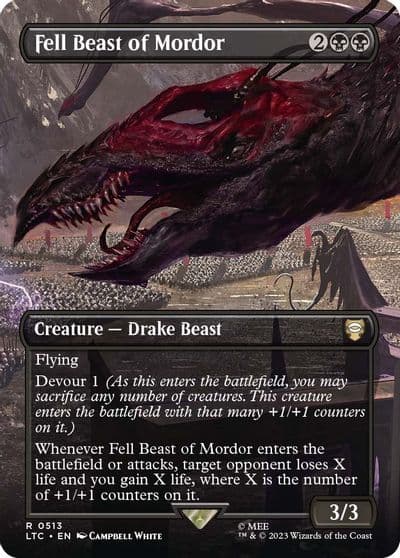 Fell Beast of Mordor Borderless Commander: The Lord of the Rings: Tales of Middle-earth Magic card