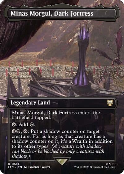 Minas Morgul Dark Fortress Borderless Commander: The Lord of the Rings: Tales of Middle-earth Magic card