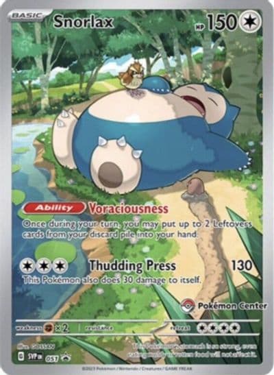 Snorlax - 051 (Pokemon Center Exclusive) SV: Scarlet & Violet Promo Cards Pokemon card