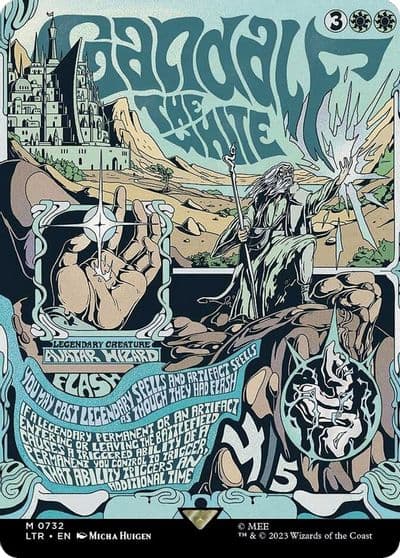 Gandalf the White Borderless Poster Universes Beyond: The Lord of the Rings: Tales of Middle-earth Magic card