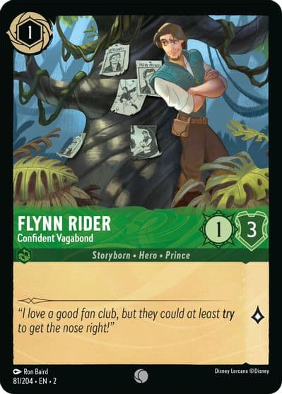 Flynn Rider Confident Vagabond Rise of the Floodborn Lorcana card