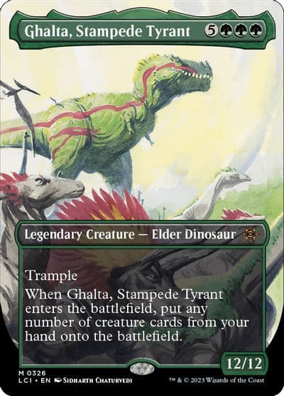Ghalta Stampede Tyrant Borderless The Lost Caverns of Ixalan Magic card