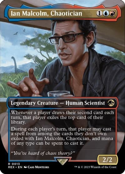 Ian Malcolm Chaotician Borderless Universes Beyond: Jurassic World Collection Magic card