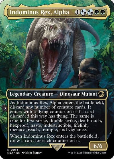 Indominus Rex Alpha Borderless Universes Beyond: Jurassic World Collection Magic card