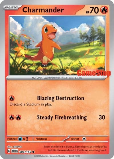 Charmander (GameStop Exclusive) Miscellaneous Cards & Products Pokemon card