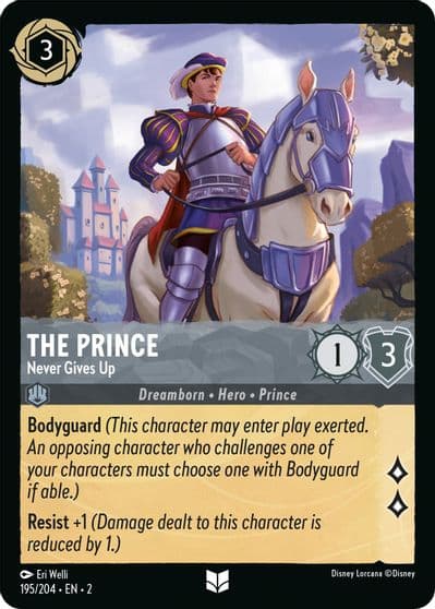 The Prince Never Gives Up Rise of the Floodborn Lorcana card