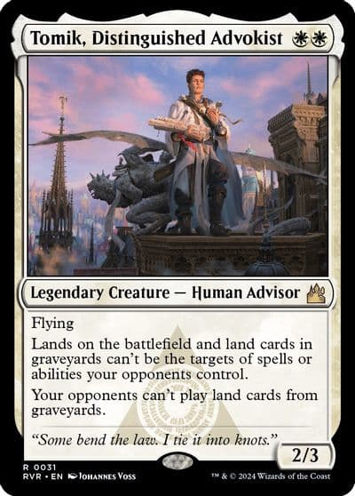 Tomik Distinguished Advokist Ravnica Remastered Magic card