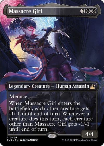 Massacre Girl Anime Borderless Ravnica Remastered Magic card