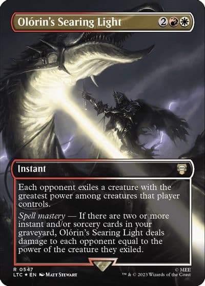 Olorins Searing Light Borderless Surge Foil Commander: The Lord of the Rings: Tales of Middle-earth Magic card