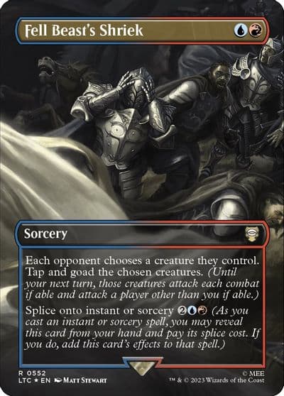 Fell Beasts Shriek Borderless Surge Foil Commander: The Lord of the Rings: Tales of Middle-earth Magic card