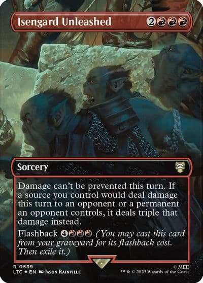 Isengard Unleashed Borderless Surge Foil Commander: The Lord of the Rings: Tales of Middle-earth Magic card