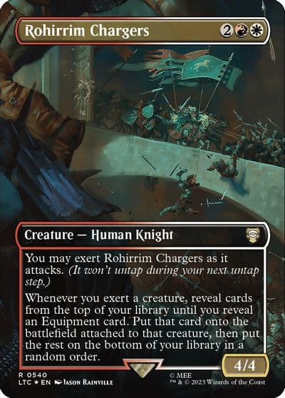 Rohirrim Chargers Borderless Surge Foil Commander: The Lord of the Rings: Tales of Middle-earth Magic card