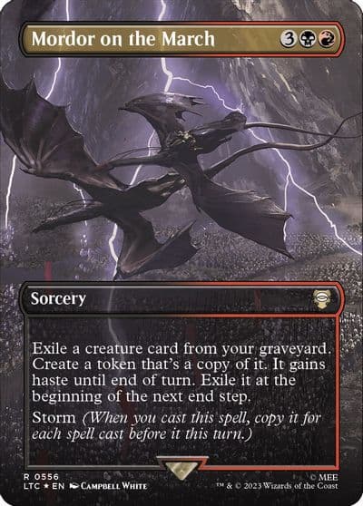 Mordor on the March Borderless Surge Foil Commander: The Lord of the Rings: Tales of Middle-earth Magic card