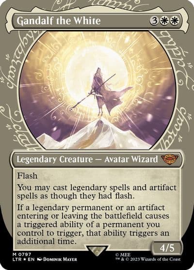 Gandalf the White Showcase Surge Foil Universes Beyond: The Lord of the Rings: Tales of Middle-earth Magic card