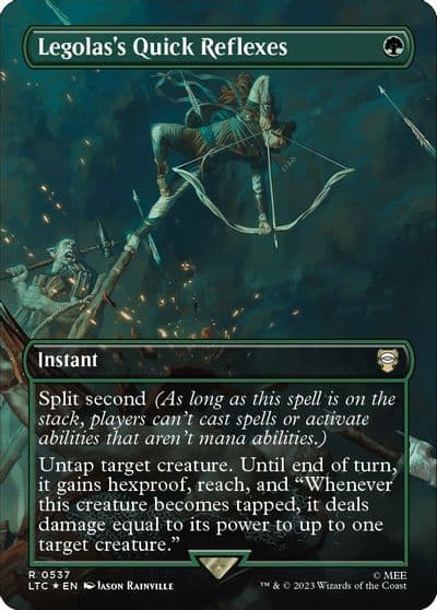 Legolass Quick Reflexes Borderless Surge Foil Commander: The Lord of the Rings: Tales of Middle-earth Magic card