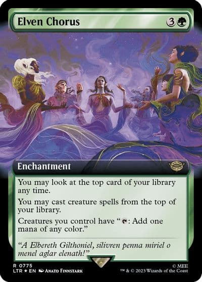 Elven Chorus Extended Art Surge Foil Universes Beyond: The Lord of the Rings: Tales of Middle-earth Magic card