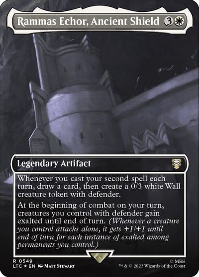 Rammas Echor Ancient Shield Borderless Surge Foil Commander: The Lord of the Rings: Tales of Middle-earth Magic card