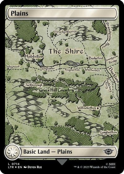 Plains 0714 Surge Foil Universes Beyond: The Lord of the Rings: Tales of Middle-earth Magic card