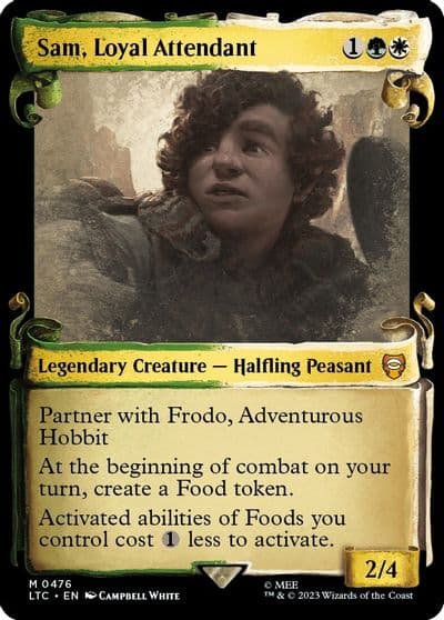 Sam Loyal Attendant Showcase Scrolls Commander: The Lord of the Rings: Tales of Middle-earth Magic card