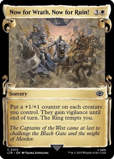 Now for Wrath Now for Ruin Showcase Scrolls Universes Beyond: The Lord of the Rings: Tales of Middle-earth Magic card