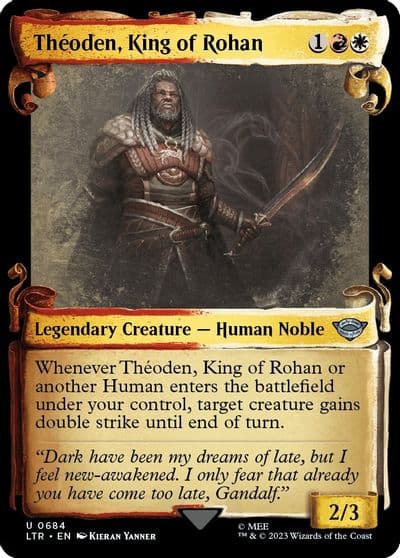 Theoden King of Rohan Showcase Scrolls Universes Beyond: The Lord of the Rings: Tales of Middle-earth Magic card