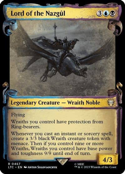Lord of the Nazgul Showcase Scrolls Commander: The Lord of the Rings: Tales of Middle-earth Magic card