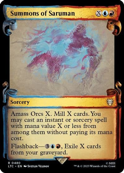 Summons of Saruman Showcase Scrolls Commander: The Lord of the Rings: Tales of Middle-earth Magic card