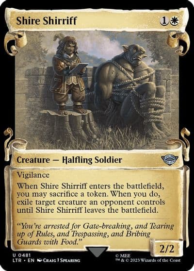 Shire Shirriff Showcase Scrolls Universes Beyond: The Lord of the Rings: Tales of Middle-earth Magic card